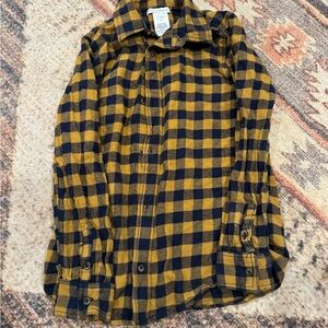 Tommy Bahama Mustard and Navy Checkered Shirt
